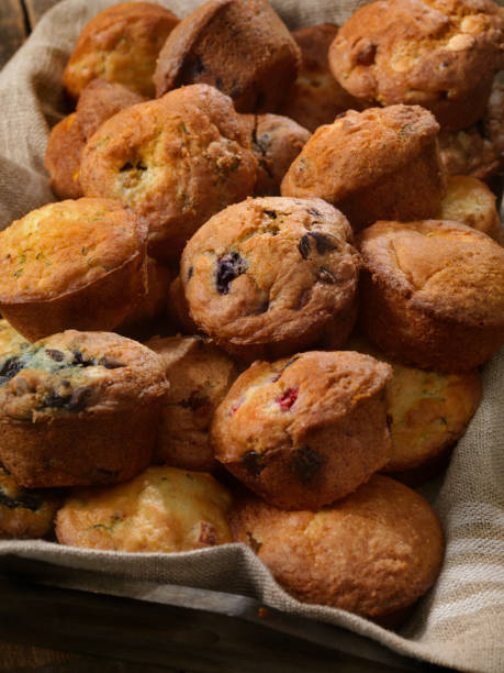 istock Basket of Homemade Muffins 948563918
