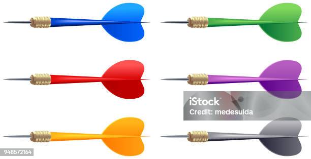 Dart Leisure Game Arrow Stock Illustration - Download Image Now - Dart, Darts, Icon Symbol