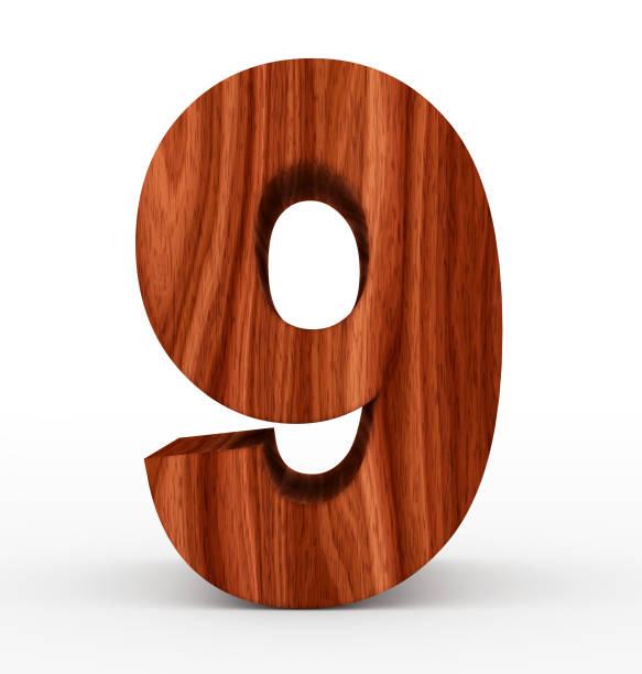 istock number 9 3d wooden isolated on white 948572388