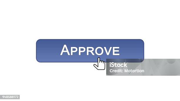 Approve Button Color Code Approve Web Interface Button Clicked With Mouse Cursor Violet Color ...