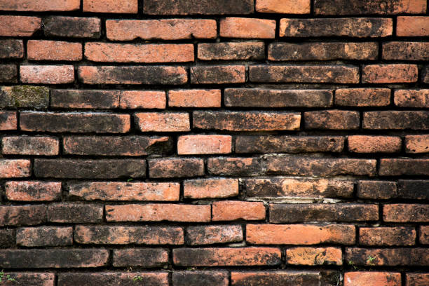 istock Old red color brick wall textured background 948600998