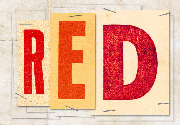istock The word red made with old papers and letters 948607074