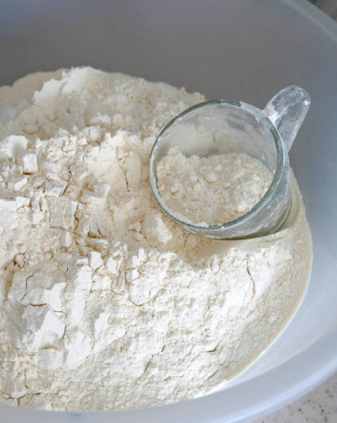 istock organic wheat flour, flour in a container, 948610674