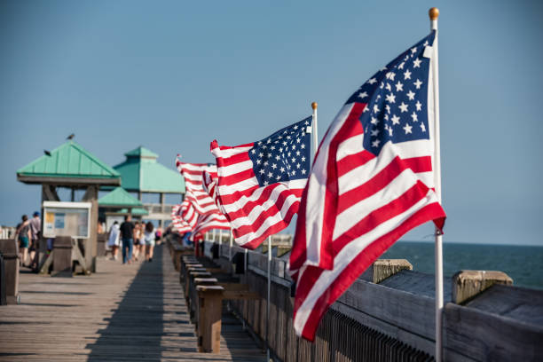 istock Flags on Charleston, South Carolina Pier 948613718