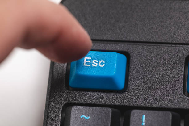 손가락 클릭 하면 esc 키 - escape key pc computer key computer 뉴스 사�진 이미지