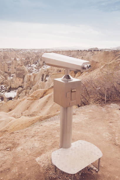 istock Coin-operated binoculars looking out over mountain landscape, Turkey 948617578