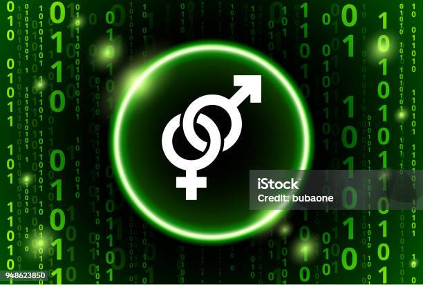 Male Female Signs Binary Code Vector Pattern Background Stock ...