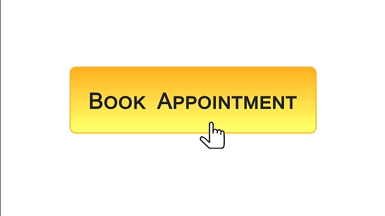 Appointment Button Book Appointment Web Interface Button Clicked With Mouse Orange Color ...