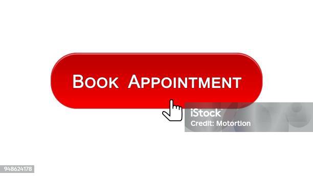 Appointment Button Book Appointment Web Interface Button Clicked With Mouse Red Color ...