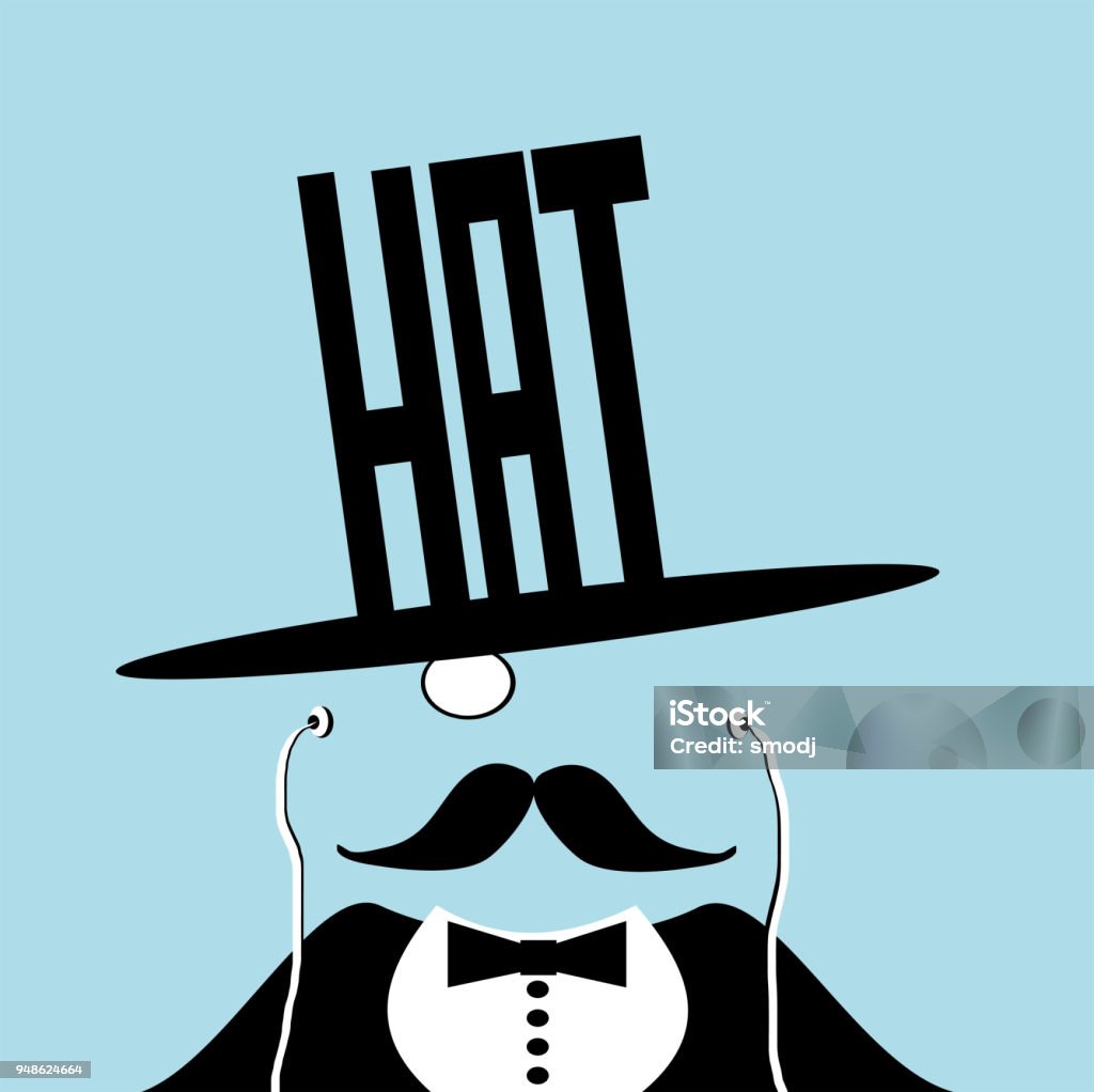 Word Hat Example Word Hat Stock Illustration - Download Image Now - Art, Black Color ...