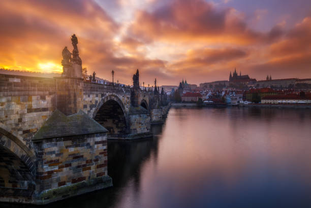 istock Charles Bridge (a.k.a. Karluv most, Stone Bridge, Kamenny most, Prague Bridge, Prazhski most) over Vltava river in Prague, Czech Republic. 948638878