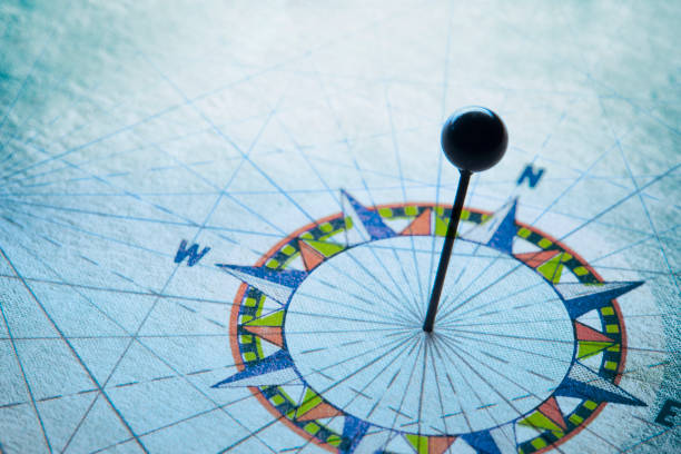 Compass on Map