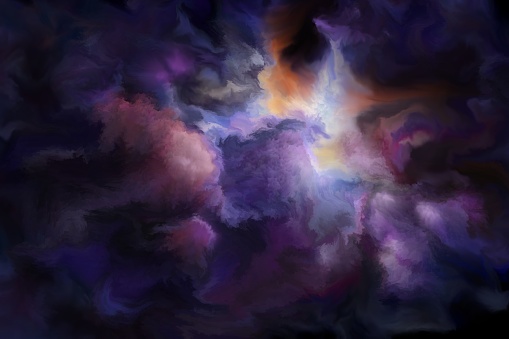 gloomy clouds, painted art background