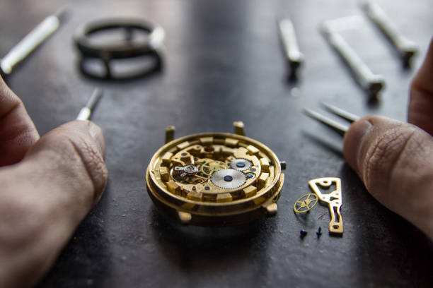 istock Watchmaker is repairing the mechanical watches in his workshop 948667498