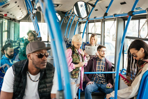 istock Incidental people traveling by bus 948671190