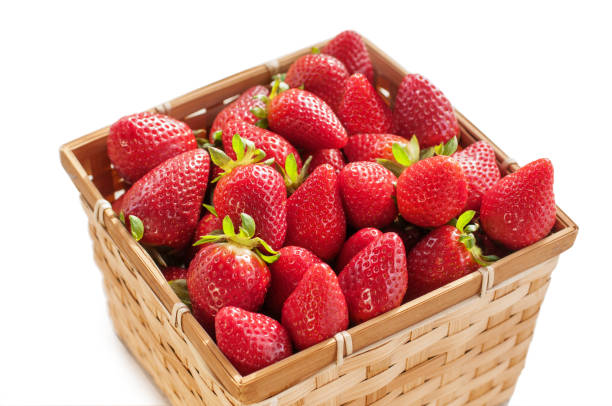 istock Basket of freshly picked strawberries 948671778