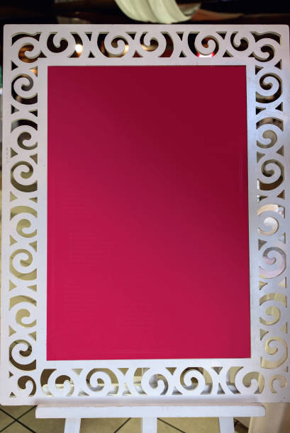 istock stylish empty board for guest list, menu or photobooth, advertising concept 948672124