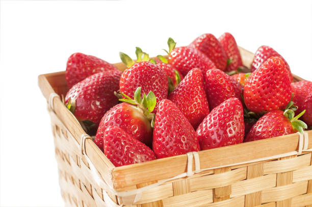 istock Basket of freshly picked strawberries 948675212
