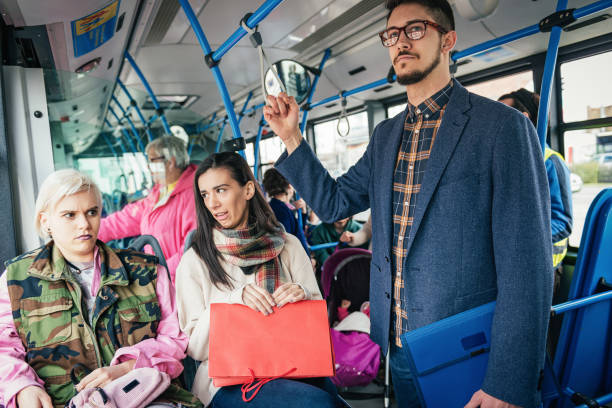 istock Smelly guy in the public bus 948678072