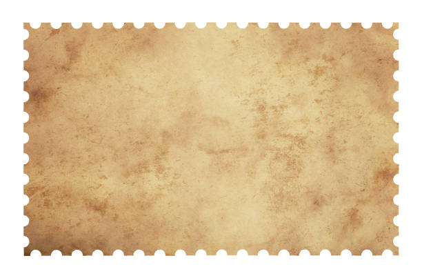 istock Old grunge blank postage paper stamp on white 948679376