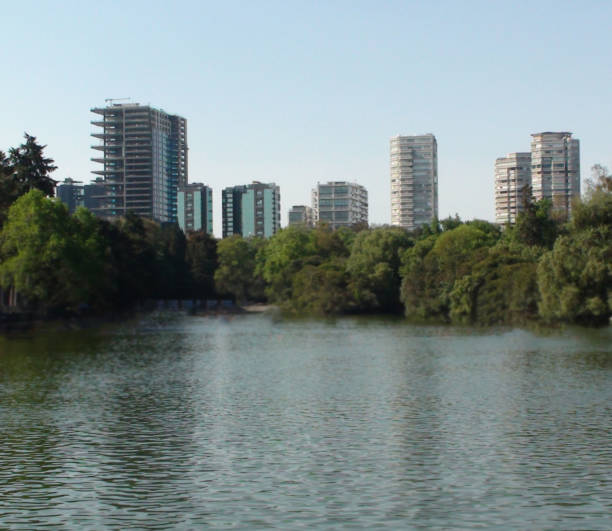 istock Mexico City Skyline Scene From Chapultepec Lake In Mexico 948687326