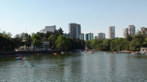 istock Mexico City Cityscape Scenery From Chapultepec Lake In Mexico 948688376