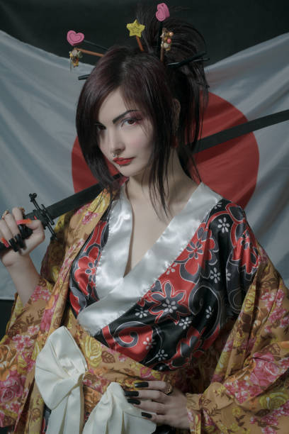 istock Geisha with katana 948693306