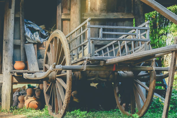 istock Cart On Grassy Field 948693394