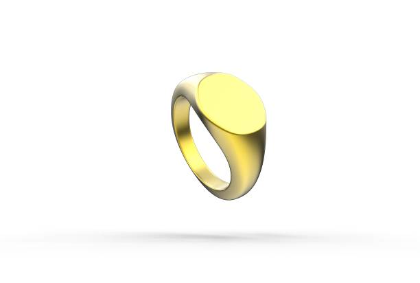 istock 3D rendering of signet ring 948694250