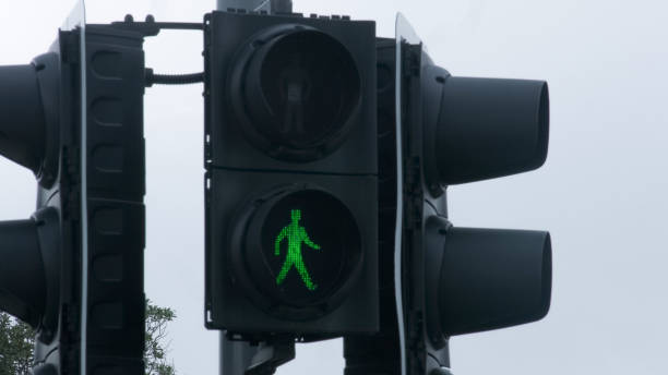 istock Green traffic light at crossroads, grant permission, project accept, new startup 948698582