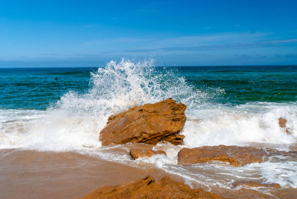 istock Sea waves crashing against the rocks. 948698772