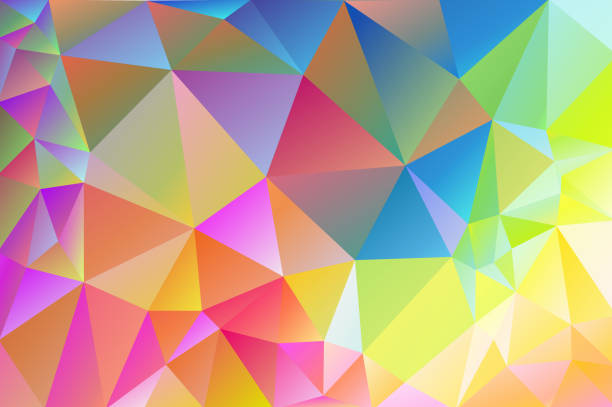 istock Abstract multicolored polygon, low polygon background. Transfusion of color. All the colors of the rainbow. Multicolor. Watercolor effect. Geometric Pattern 948712786