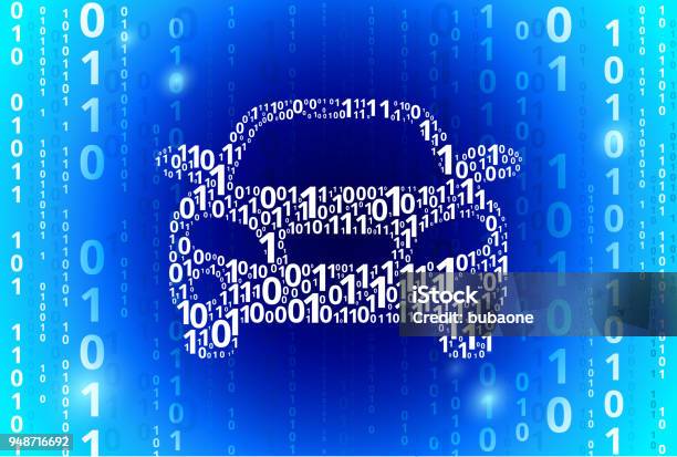 Car Binary Code Blue Vector Pattern Background Stock Illustration ...