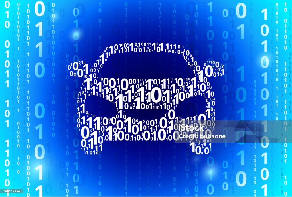 Car Binary Code Blue Vector Pattern Background Stock Illustration ...