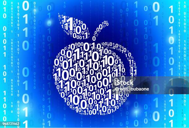 Vetores de Apple Código Binário Vetor Azul De Fundo e mais imagens de ...
