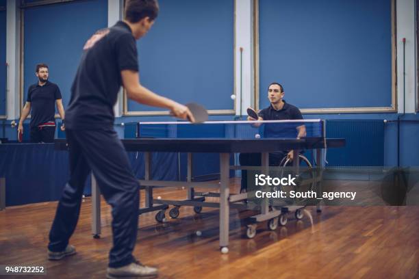 Table Tennis Club Stock Photo - Download Image Now - Accessibility for Persons with Disabilities, Adult, Adults Only