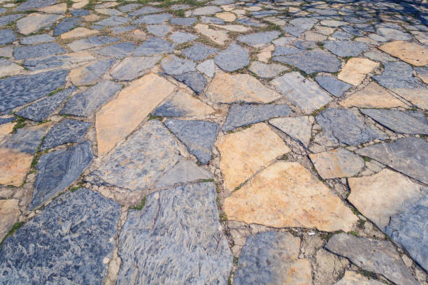 istock Natural stone mosaic floor 948736156