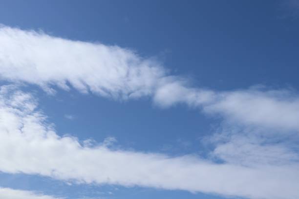 istock Cumulus and cirrus clouds in blue sky in rural setting 948736182