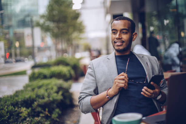 Man sitting in coffee shop