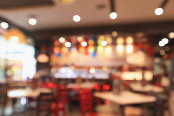 istock Restaurant cafe or coffee shop interior with people abstract defocused blur background 948751906