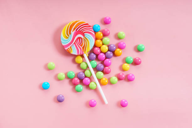 istock Colorful chocolate candies and lollipop 948752240