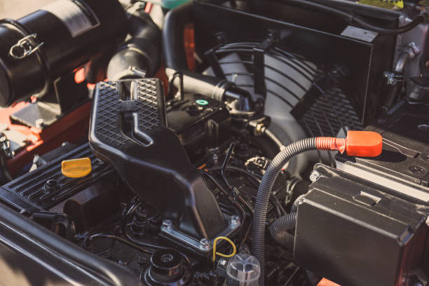 istock Modern hi-tech engine or motor of industrial loader or combine vehicle or small tractor 948752412