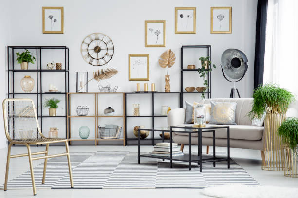 istock Gold chair in living room 948752738