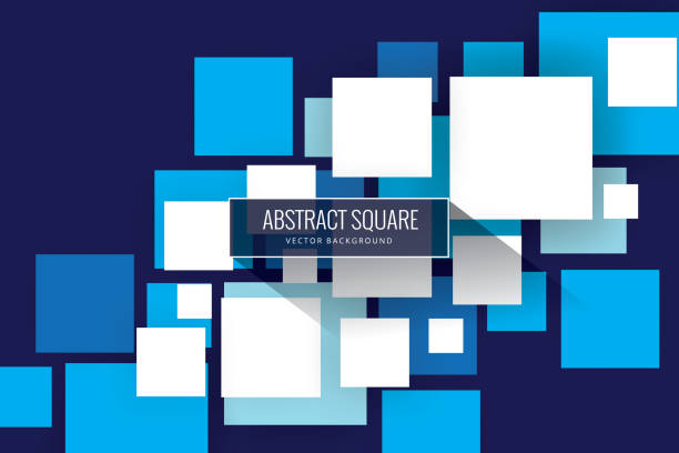 Abstract squares background Geometric Shape, Cube Shape, Shape, Tile, Tiled Floor square shape stock illustrations