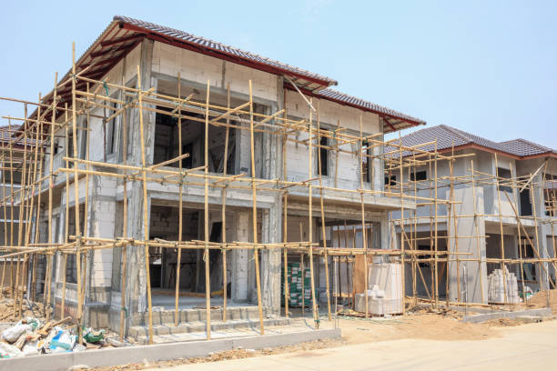 istock house under construction with autoclaved aerated concrete block structure at building site 948756372
