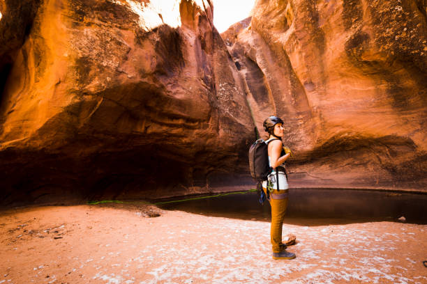 istock Athletic Young Woman Viewing Sandstone Cliff Before Climbing 948772576