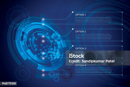 istock Abstract technology telecoms innovation concept background flat futuristic design 948775100
