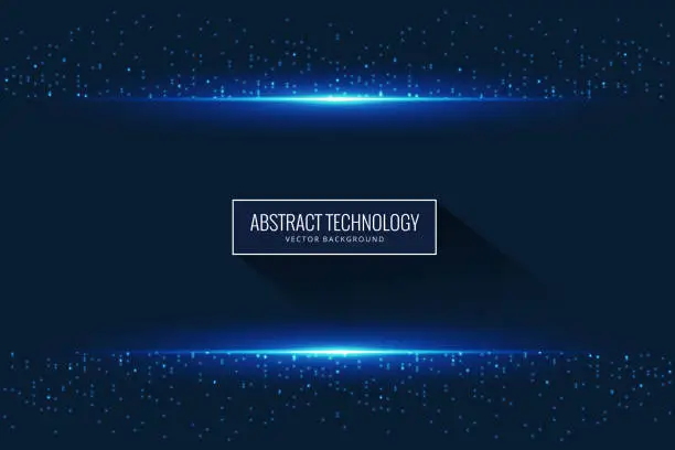 Vector illustration of Abstract glowing light particle effect background