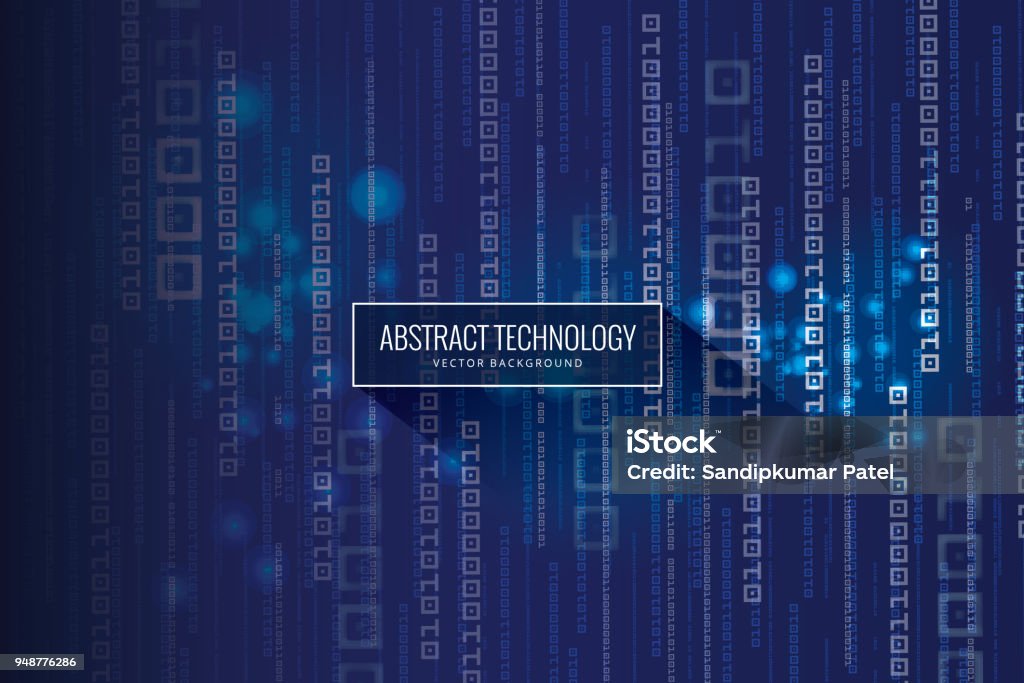 Abstract Technology Binary Code Background Stock Illustration ...