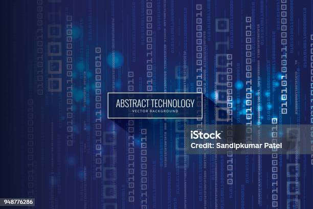 Abstract Technology Binary Code Background Stock Illustration ...